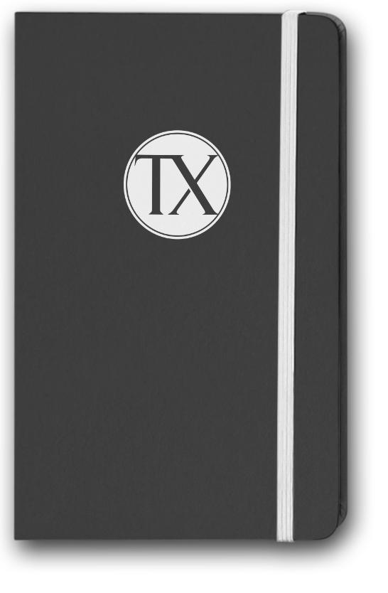Notebook met huisstijl van TX design